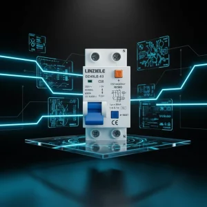 RCBO Residual Current Operated Circuit Breakers Copper Li Protection 1P+N C D 6A-63A 0.01A-0.03A