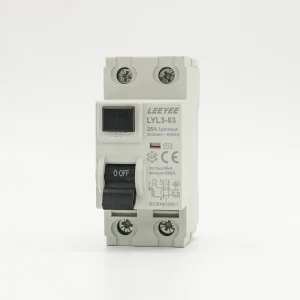RCCB 1P+N 2P 3P+N 4P 63A AC 230V 400V Earth Leakage Overload Circuit Breaker With CE