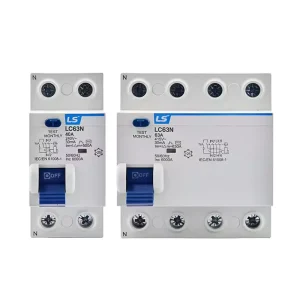 RCCB LC63N 1P+N 2P 240V 3P+N 4P 415V 4P 16A 25A 32A 40A 50A 63A Residual Current Circuit Breaker