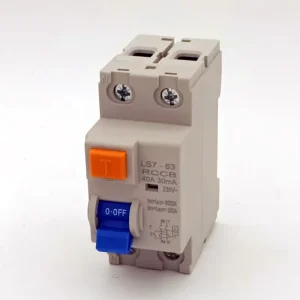 RCCB Leakage Circuit Breaker 2P 63A 100mA DIN Rail Mounted RCBO Micro Circuit Breaker RCD Copper PA66 6kA Breaking Capacity CE