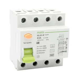 RCD Type B Three Phase 30ma Type B 4p Earth Leakage Circuit Breaker Residual Current Device Breaker EV Charger
