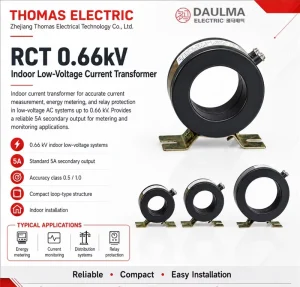 RCT 0.66kV Current Transformer 15 5 4000 5 Ratio 0.5 1.0 Class Indoor Low Voltage CT