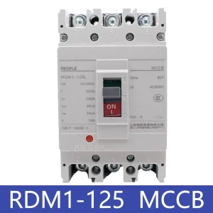 RDM1 125L 3P Molded Case Circuit Breaker 63A 100A 125A 3 Phase Protection Switch for Industrial Distribution RDM1 100L