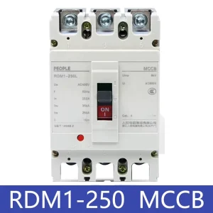 RDM1 250 3P Molded Case Circuit Breaker MCCB 160A 200A 250A Industrial Power Distribution