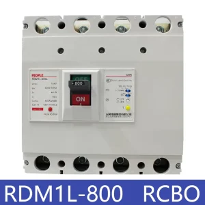 RDM1L-800 4P RCBO Molded Case Circuit Breaker 700A 800A Earth Leakage Protection