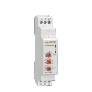 RELETEK RS-TM14/13/23 White Miniature Sealed High Power Time Delay Protective Relay Module DIN Rail Mounting Auto