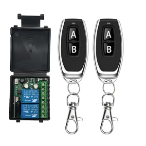 RF AC85V-240V 2CH 10A Relay Remote Control Switch Learning Code Receiver Use for Light Lamp Motor 433mhz