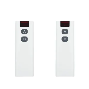 RF433 Wireless 2-Button Infrared Remote Control Switch Long Distance Radio Frequency for Distance Conscious Product Users