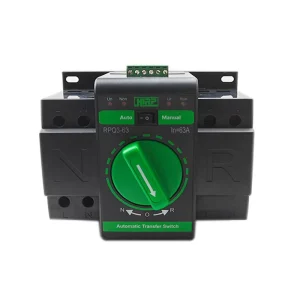 RP6-63R Dual Power Automatic Transfer Switch ATS 2Poles 63A 230V CB Class CE Certified 50/60Hz Industrial Use