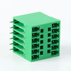 RS 15EDGRH 3.81mm Double Row Right Angle Pluggable Terminal Block PCB Header Green PA66 300V