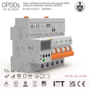 RS485 Open Combined Copper PEN Conductor Detection Devices (OPDDs) IET01 M1b3t Ipe<21mA 10kA Breaking Capacity Industrial