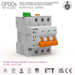 RS485 Open Combined Protective and Neutral (PEN) Conductor Detection Devices (OPDDs) IET01 M1b3t Ipe<21mA IEC EN63024 60898