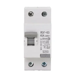 RX3 Series 2P Residual Current Circuit Breaker 10A 16A 20A 25A 32A 40A 63A Earth Leakage Circuit Breaker