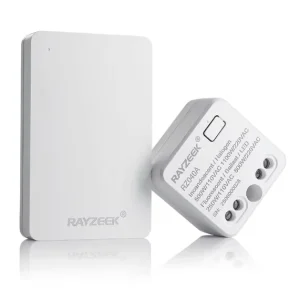 RZ040 110V-220V Wireless Light Switch and Receiver Kit Expandable No Wiring No WiFi Fire Proof Remote Control Wall Switch