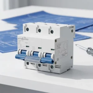 Rail Mounted Circuit Breaker Electronic Low voltage Circuit Breaker HTM1 100 Miniature Circuit Breaker