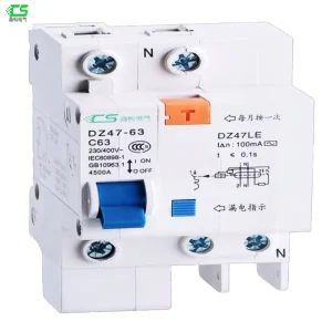 Rccb RCBO DZ47LE Elcb Residual Current Earth Leakage Circuit Breaker 4P 16a 25a 32a 50a 32 Amp