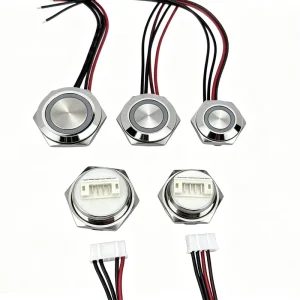 Ready Ship 22mm Ultra Short Body Micro Metal Momentary Push Button Switch 1NO IP65 Waterproof Industrial Panel Mount