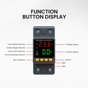 Real time Voltage Relay Digital Voltage Current Protector AC220V Single Phase Power Protection Device