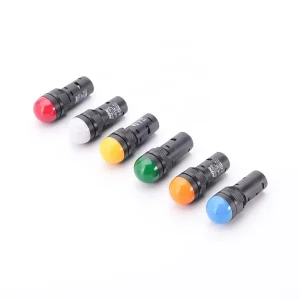 Red 16mm LED Plastic Pilot Panel Indicator Light 30000 Hours Life for Electric Power AC 24V 20mA IP65 6 380V