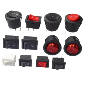 Red Boat Shape Switch 3PIN On Off On 2pin On Off Round Rocker Switch