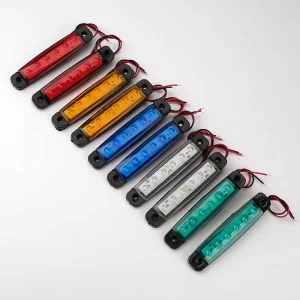 Red White Amber 12-24v 6led Side Marker Indicator Lights for Truck Trailer