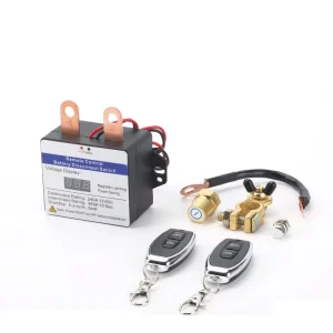 Remote Battery Disconnect Switch 12V 24V 360A 240A Car Smart Anti-Theft Kill Switches with Wireless Remote Control Relay Fobs