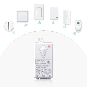 Remote Ceiling Light Switch 433mhz RF Switches 10A Relay 1000W LED 80 275V Waterproof Wireless Light Switch Kit