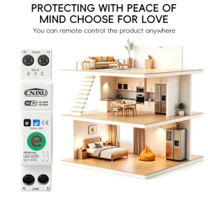 Remote Control Smart Energy Meter kWh Metering Monitoring Wifi Circuit Breaker Ewelink 1P Timer Relay Smart Home 63A 110v 230v