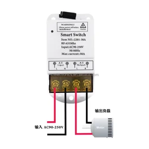 Remote Control Switch 110V 220V Universal High-power Wireless Remote Control Switch Water Pump Remote Switch