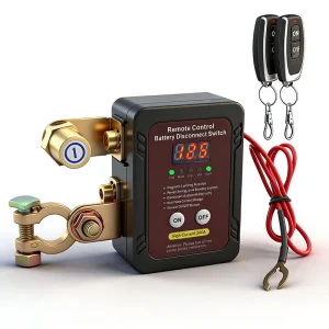 Remote Control Switch for Smart Home System 12V Battery Disconnect with LED Voltage Display Automatic Power Shut Off