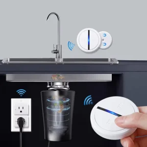 Renter Friendly 1500W LED Household Wireless Garbage Disposal Switch 330ft Range Remote Outlet Control 15A US Socket IP66 Level