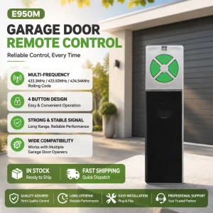 Replacement Remote Control for E950M Garage Door Opener 433.3 434.54 433.92MHz Rolling Code Keyfob Transmitter