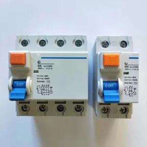 Residual Current Circuit Breaker 25A40A63A 50 60Hz AC 230V 2P 400V 4P Copper Material 10ka Breaking
