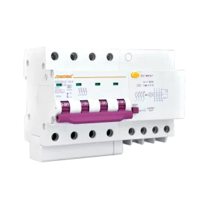 Residual Current Circuit Breaker 4 Pole 6A AC 230V 400V RCCB RCBO with Overload Protection
