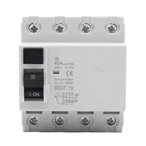 Residual Current Circuit Breaker ID 4P 16A 20A 25A 32A 40A 63A 400V 300MA 500MA Electronic Magnetic AC RCD RCCB