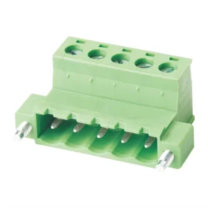 Right Angle Female-Male 5.08mm Pitch Terminal Block with Flange PCB Terminal Block Pluggable Terminal Block