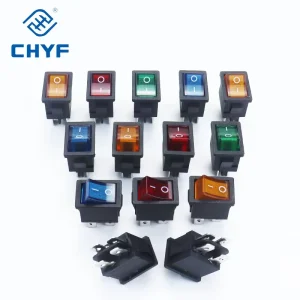 Rocker Switch ON OFF ON 6 Pin 15A 12V Red Yellow Green LED Light Toggle Switch 110V 220V 24V for Household Appliances