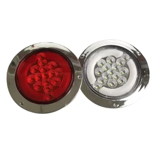 Round LED Tail Lamp IP67 Waterproof 10 30V Red Amber Stop Turn Signal Light Universal for Truck Trailer