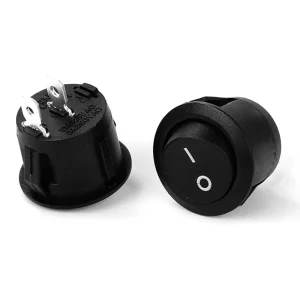 Round Rocker Switch 20mm SPST Mini 2 Pin on Off Toggle Switch for Car Automotive