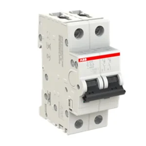 S202 C3 MCB 2P 3A C Curve Miniature Circuit Breaker 6kA Breaking Capacity For Residential Commercial Distribution Box