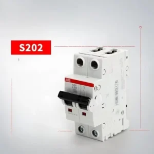 S202-C6 MCB Miniature Circuit Breaker 2P 6A C Curve 6kA 230 400V AC Overload Short Circuit Protection DIN Rail Mount