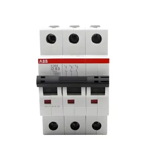 S203-D10 S200 Series MCB 3P 10A D Curve 6kA Breaking Capacity Miniature Circuit Breaker for Motor and Transformer Protection