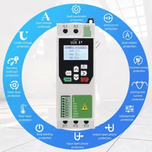 SCKR1-360 5.5kW-15kW Built-in Bypass Soft Starter LCD Dual Language Motor Soft Start Controller RS485 Communication IP65