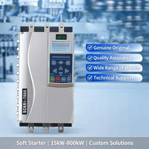 SCKR1 7000 Smart Soft Starter 11KW 55KW Multilingual LCD Remote Panel Motor Protection Jog Control Parameter Import Export
