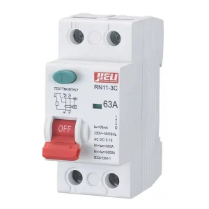 SCM RN11 3C RCCB Residual Current Circuit Breaker MCB Miniature Copper 63A Leakage for Electronic Equipment 10kA Breaking Capacity