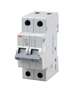 SE202-C16 MCB 2 Pole 16A 230/400VAC C Type 6kA Short Circuit Breaking Capacity Mini Circuit Breaker