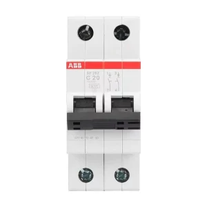 SH202-C20 MCB 2P 20A C Curve 6kA 230/400V AC DIN Rail Miniature Circuit Breaker