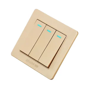 SHARE Price Gold Color Push Button Electrical Switch 250V 16A 3 gang 2 way
