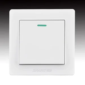 SHARE factory price free sample white color home decoration push button 250V 16A 1 gang 3 way switch