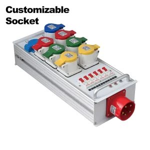 SHTX Stage Power Distribution Equipment 7 way Industrial Plug with 3 phase Voltage Display 380v Power Distro Hanging Power Box